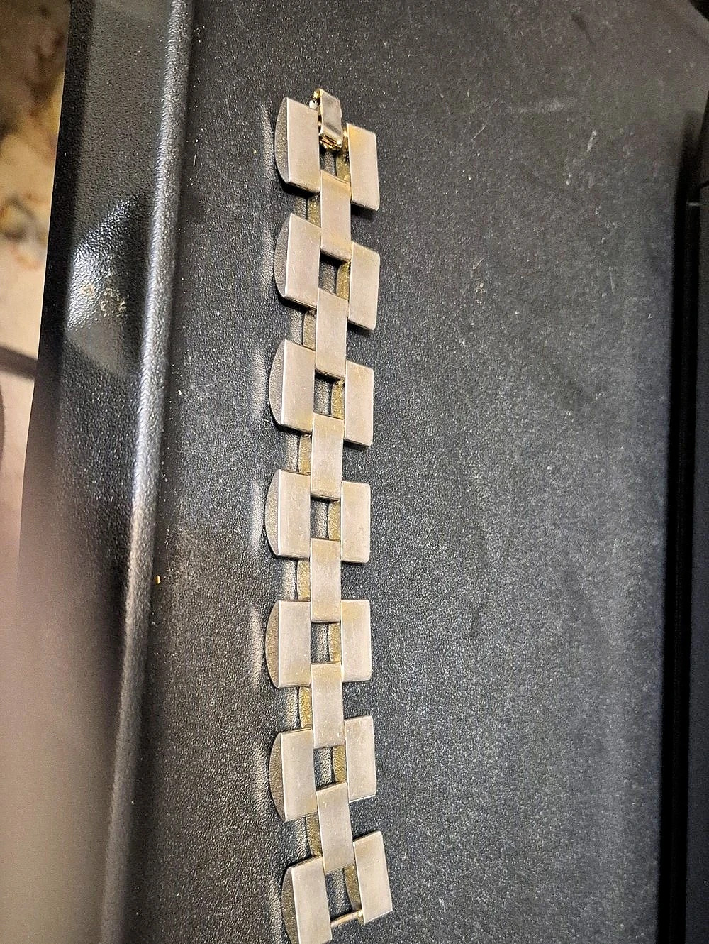 Heavy Stainless Steel Two-Tone Link Bracelet. Unisex